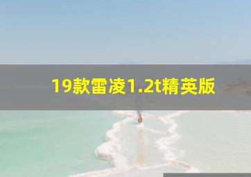 19款雷凌1.2t精英版