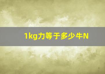 1kg力等于多少牛N