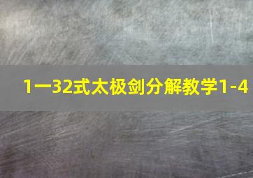 1一32式太极剑分解教学1-4