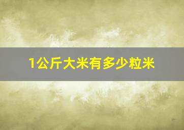 1公斤大米有多少粒米