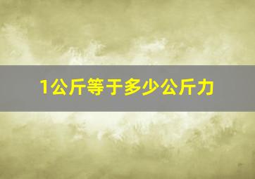 1公斤等于多少公斤力