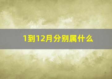 1到12月分别属什么