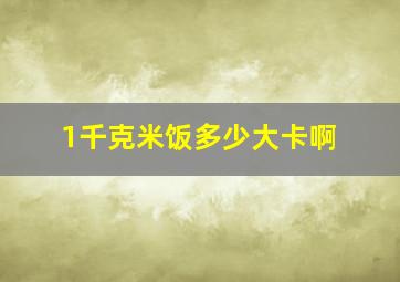 1千克米饭多少大卡啊