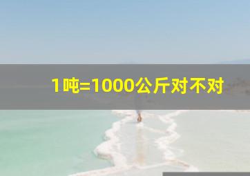 1吨=1000公斤对不对