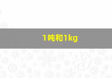 1吨和1kg