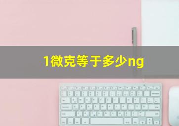 1微克等于多少ng