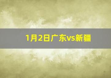 1月2日广东vs新疆