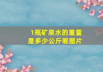 1瓶矿泉水的重量是多少公斤呢图片