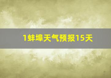 1蚌埠天气预报15天