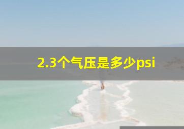 2.3个气压是多少psi