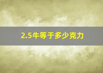 2.5牛等于多少克力