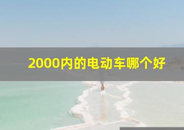 2000内的电动车哪个好