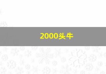 2000头牛