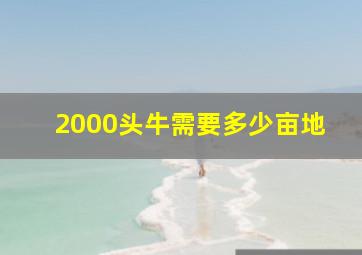 2000头牛需要多少亩地