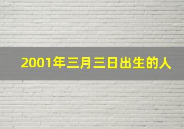 2001年三月三日出生的人