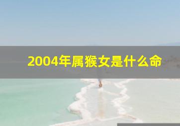 2004年属猴女是什么命