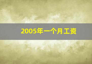 2005年一个月工资