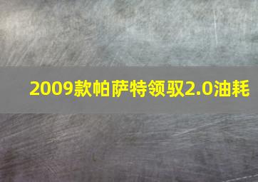 2009款帕萨特领驭2.0油耗