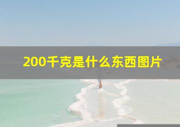 200千克是什么东西图片