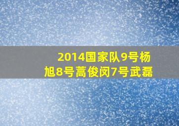 2014国家队9号杨旭8号蒿俊闵7号武磊