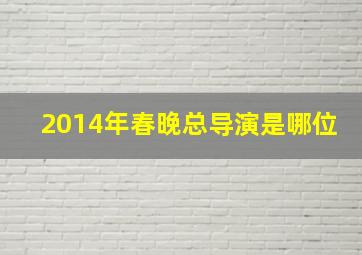 2014年春晚总导演是哪位