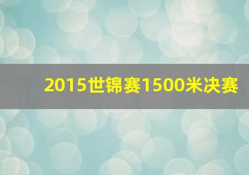 2015世锦赛1500米决赛