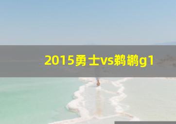 2015勇士vs鹈鹕g1