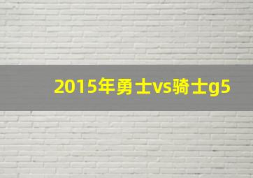 2015年勇士vs骑士g5