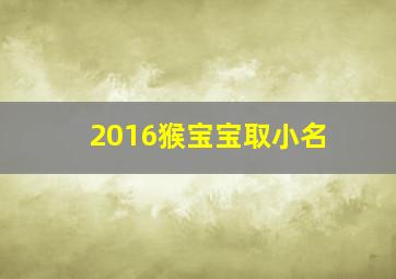 2016猴宝宝取小名