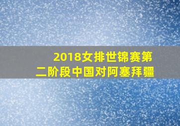 2018女排世锦赛第二阶段中国对阿塞拜疆