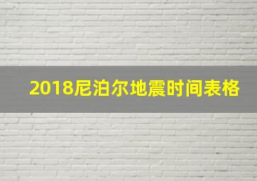 2018尼泊尔地震时间表格