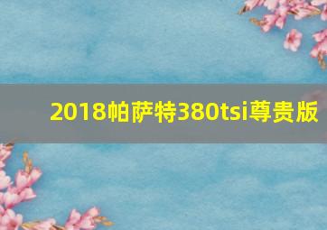 2018帕萨特380tsi尊贵版