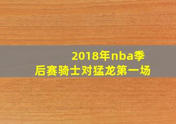 2018年nba季后赛骑士对猛龙第一场