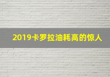 2019卡罗拉油耗高的惊人