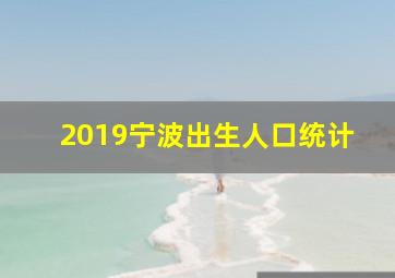 2019宁波出生人口统计