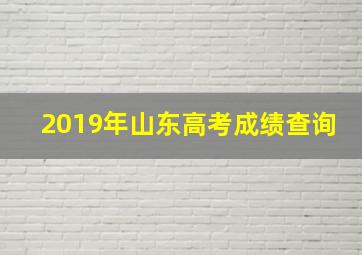 2019年山东高考成绩查询