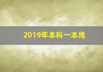 2019年本科一本线