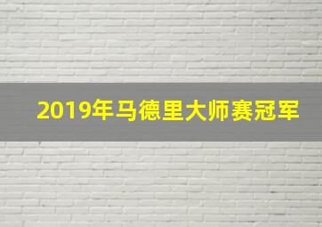 2019年马德里大师赛冠军