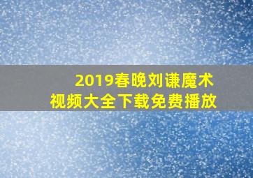 2019春晚刘谦魔术视频大全下载免费播放