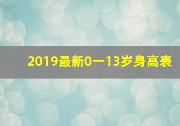 2019最新0一13岁身高表