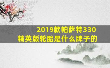 2019款帕萨特330精英版轮胎是什么牌子的