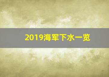 2019海军下水一览