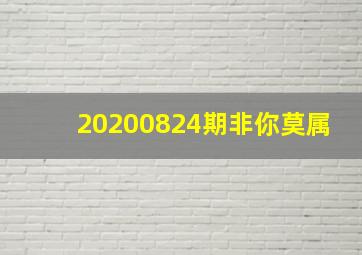 20200824期非你莫属