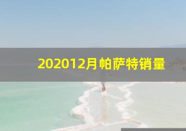 202012月帕萨特销量