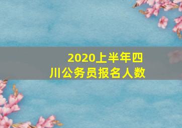 2020上半年四川公务员报名人数