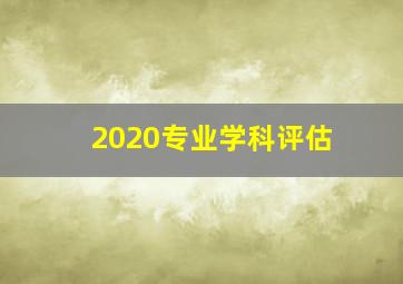 2020专业学科评估