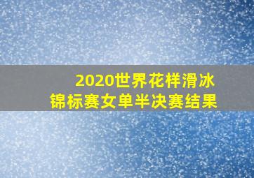 2020世界花样滑冰锦标赛女单半决赛结果