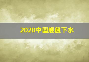 2020中国舰艇下水