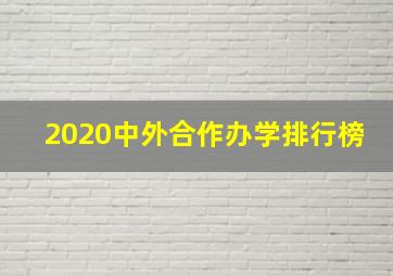 2020中外合作办学排行榜