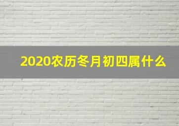 2020农历冬月初四属什么